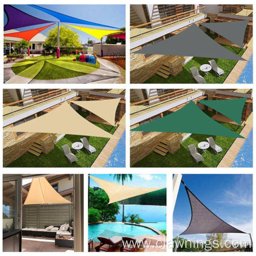 Sun Shade Sail Outdoor Garden Sunshade Canopy Triangle